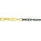 Plastic barrier chain | 25 | 6 mm thick | yellow / black